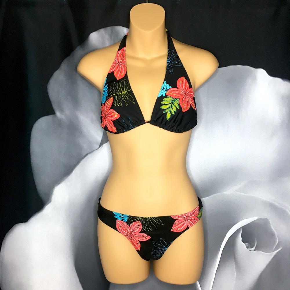 Tropical Floral Sequin Detailed Bikini